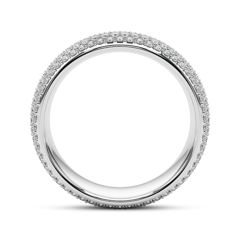 1.38 Carat F-VS Micro Pave Diamond Wedding Band Anniversary Ring set in 14k Gold - simonbjewels.co