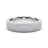 1.38 Carat F-VS Micro Pave Diamond Wedding Band Anniversary Ring set in 14k Gold - simonbjewels.co