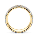 1.38 Carat F-VS Micro Pave Diamond Wedding Band Anniversary Ring set in 14k Gold - simonbjewels.co