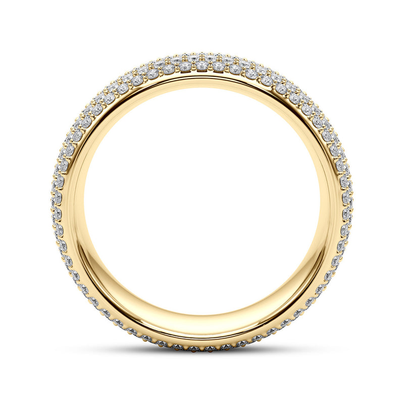 1.38 Carat F-VS Micro Pave Diamond Wedding Band Anniversary Ring set in 14k Gold - simonbjewels.co