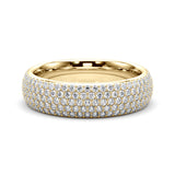 1.38 Carat F-VS Micro Pave Diamond Wedding Band Anniversary Ring set in 14k Gold - simonbjewels.co