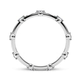 0.30 Carat Round Diamond Alternating Wedding Band Eternity Ring set in 14k Gold - simonbjewels.co