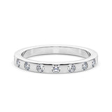 0.55 Carat Round Diamond Bezel-Set Wedding Band Eternity Ring set in 14k Gold - simonbjewels.co