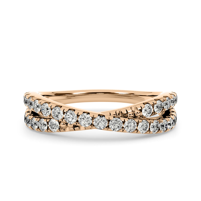 0.65ct Round Diamond Micro-Pave Infinity Wedding Band Anniversary Ring set in 14k Gold - simonbjewels.co