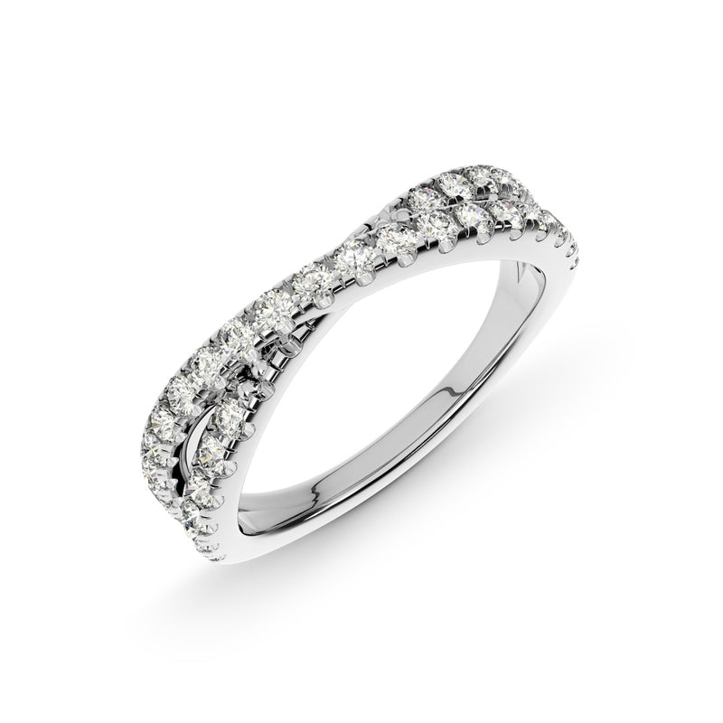 0.65ct Round Diamond Micro-Pave Infinity Wedding Band Anniversary Ring set in 14k Gold - simonbjewels.co