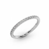 0.27ct Round Diamond Thin Matching Micro-Pave Wedding Band in 14k Gold - simonbjewels.co