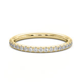 0.27ct Round Diamond Thin Matching Micro-Pave Wedding Band in 14k Gold - simonbjewels.co