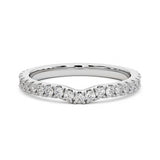 0.35 Carat F-VS Curve Matching Diamond Wedding Band Ring set in 14k Gold - simonbjewels.co