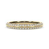 0.33ct Round Diamond 2-Row Matching Micro-Pave Wedding Band in 14k Gold - simonbjewels.co