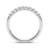 0.27ct Round cut U Prong Diamond Wedding Band Anniversary Ring Set In 14k White Gold - simonbjewels.co