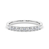 0.27ct Round cut U Prong Diamond Wedding Band Anniversary Ring Set In 14k White Gold - simonbjewels.co