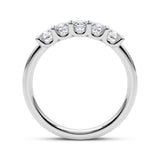 0.50ct Round cut 5 Stone U Prong Diamond Wedding Band Anniversary Ring Set In 14k White Gold - simonbjewels.co