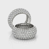 5.00 Carat Round Diamond Pave Eternity Wedding Band Anniversary Ring set in 18k Gold