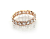 Tiffany & Co. Metro Rose Cut Diamond Eternity 18k Rose Gold Band Ring - simonbjewels.co