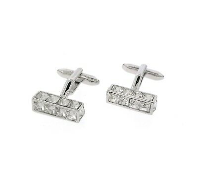 stainless steel mens cufflinks with crystals - simonbjewels.co