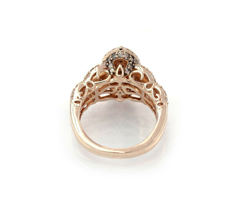 LeVian 14K Rose Gold 1.25 ct tw Chocolate & Vanilla Diamond Ring - simonbjewels.co