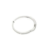 Diamond Wedding Ring Band 0.15 Carat CURVED 10K White Gold Classic Traditional - simonbjewels.co