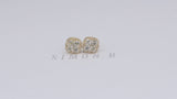 1.92ctw Natural Round Diamond Cluster Earrings 14k Yellow Gold