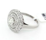 1940's Antique Vintage Art-deco Solitaire Natural Diamond Platinum Estate Ring - simonbjewels.co