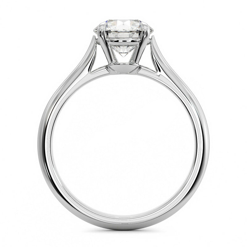 1CT. GIA Certified Solitaire Round Diamond Engagement Ring in 14K White Gold - simonbjewels.co