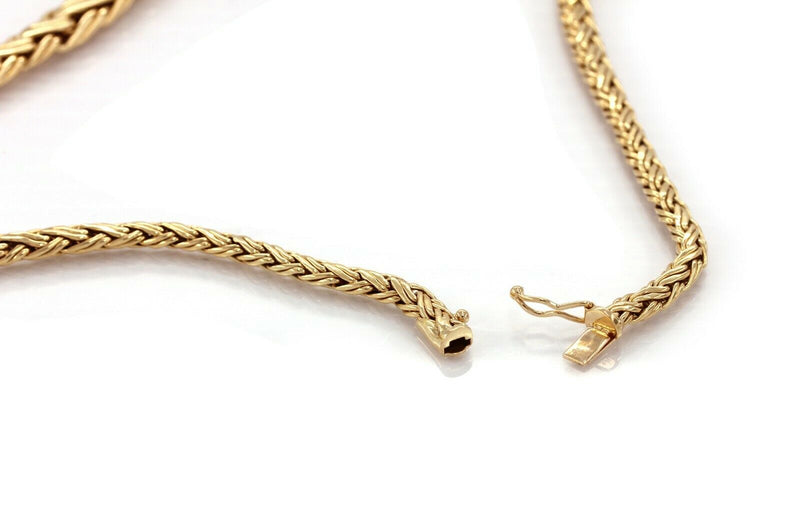 Tiffany & Co. 18k Yellow Gold Woven Braided Choker Necklace 16'' - simonbjewels.co