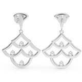 2.20 carat Round Diamond Micropave Chandelier Drop earrings set in 14K Gold - simonbjewels.co