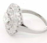 1940's Antique Vintage Art-deco Solitaire Natural Diamond Platinum Estate Ring - simonbjewels.co