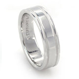 Tiffany & Co. Essential Platinum 6mm Double Milgrain Wedding Band Men Ring 9.5 - simonbjewels.co