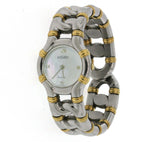 Ladies Geneve Gilles Robert watch stainless steel 18k Mother Of Pearl MOP Dial - simonbjewels.co