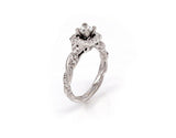 TACORI Halo Princess Cut Diamond Engagement Ring 18k White Gold Size 6 - simonbjewels.co