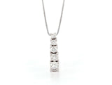 Diamond Teardrop Necklace Pendant 14K White Gold 0.75CT. G, color SI clarity - simonbjewels.co