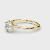 1.55ct Round cut 5-Prong Solitaire Trellis Diamond Engagement Ring Setting In 14k Gold