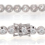 5.50 ctw Round Brilliant Diamond Eternity Tennis Bracelet in 14k White Gold - simonbjewels.co