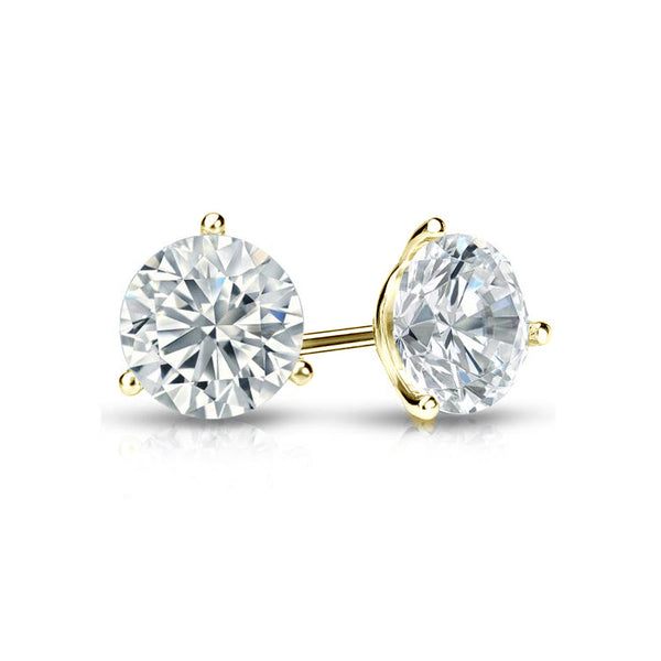 3.00 ctw Round Brilliant Diamond Martini Studs Earrings Set In 14k White Gold - simonbjewels.co