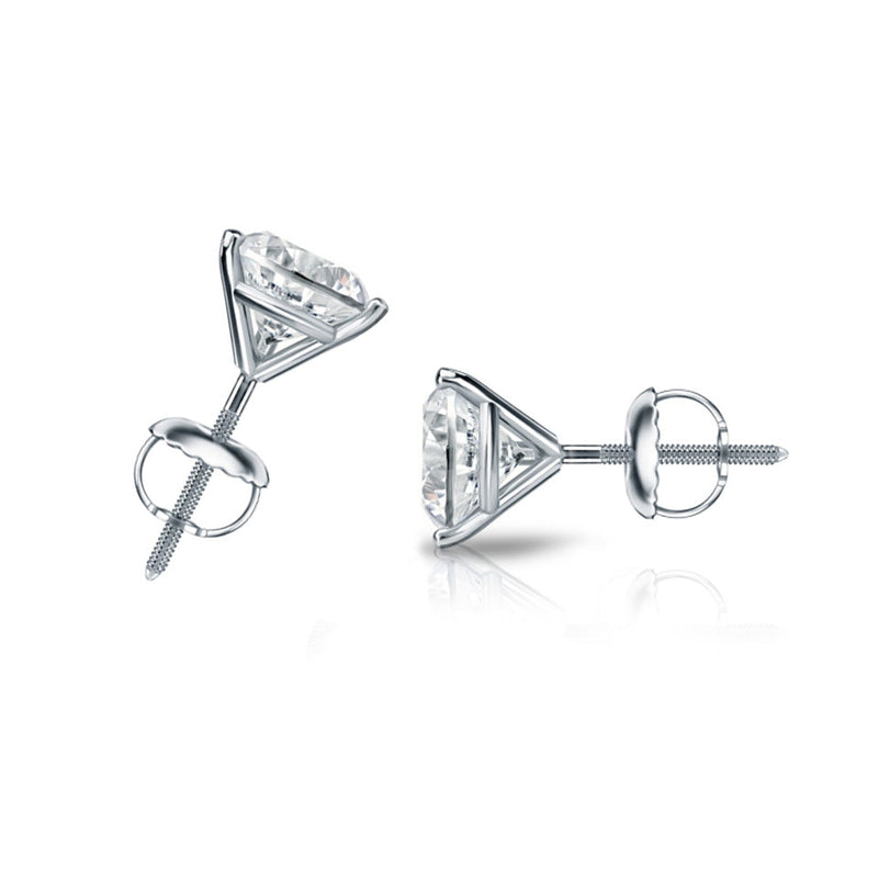 0.75 ctw Round Brilliant Diamond Martini Studs Earrings Set In 14k Gold - simonbjewels.co
