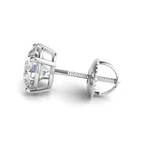1.00ctw Round Brilliant Diamond Studs Earrings Set In 14k White Gold - simonbjewels.co