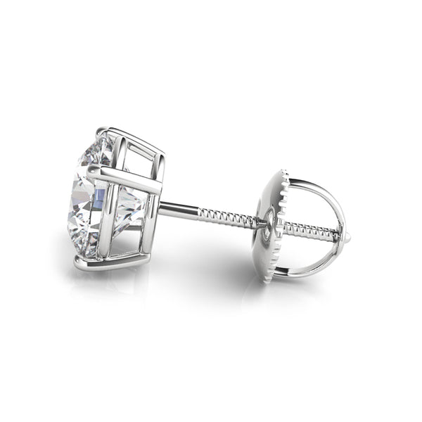 2.00 ctw Round Brilliant Diamond Studs Earrings Set In 14k White Gold - simonbjewels.co