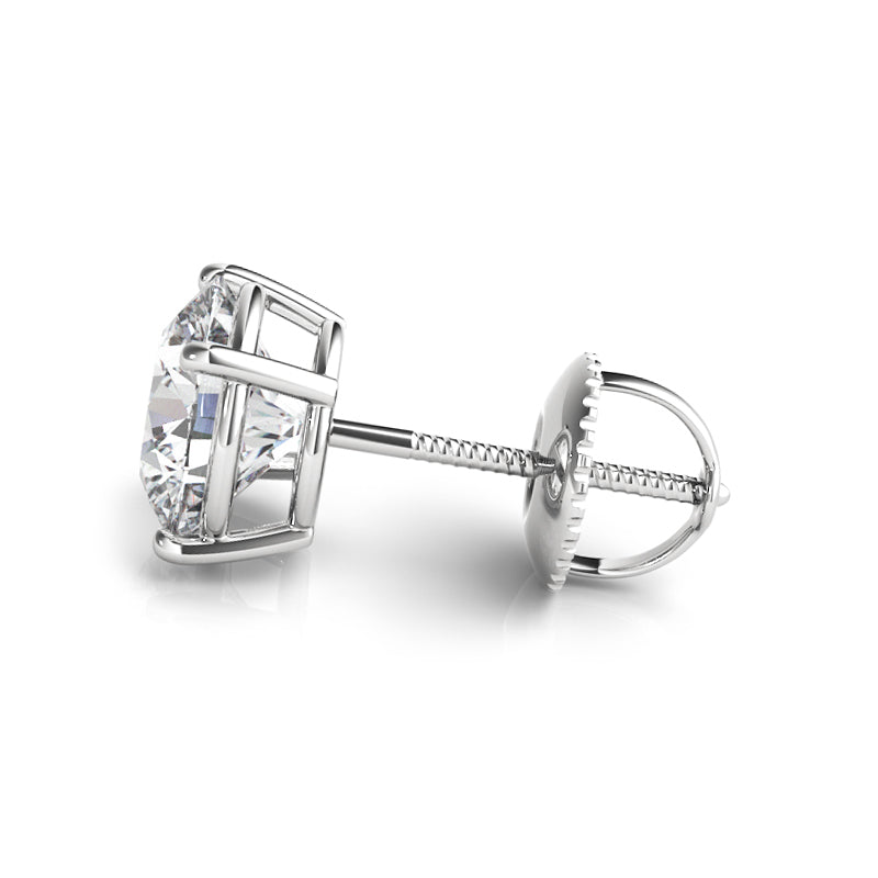 2.00 ctw Round Brilliant Diamond Studs Earrings Set In 14k White Gold - simonbjewels.co